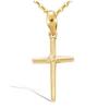 [R4184] - Gold Plated Pendant 'Cross' White Gold - 15x10 Mm