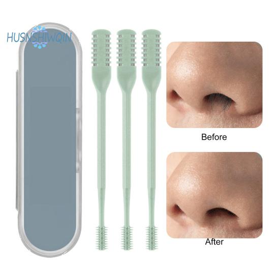 Ручной прибор для удаления волос в носу с двойной головкой - вращающийся на 360 градусов, острый, триммер для волос в носу унисекс для взрослых