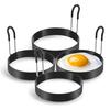 Stainless Steel Egg Rings, Pancake Molds for Fried Eggs, Omelettes, and More, Set of 4