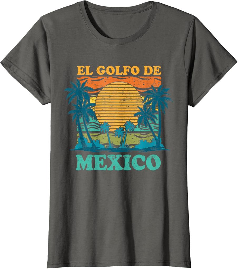 El Golfo De Mexico Retro Vintage Beach Lover Present Ladies' Crewneck T-Shirt