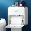 Toilet Paper Holder Wall Mounted Waterproof Tray Roll Tube Toilet Paper Storage Box Tray Tissue Box Shelf Bathroom