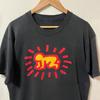 Новый! Черная хлопковая футболка Keith Haring Унисекс Концертная S - 5XL MQ468 Унисекс Футболка