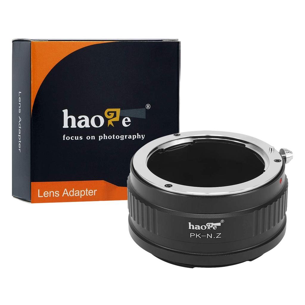 Haoge Manual Lens Mount Adapter for Pentax K PK Lens To Nikon Z Mount Mirrorless Cameras Such As Z50 Z7II, Z6ii, Z6, Z7,
