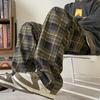 Women Men's Y2k Casual Plaid Pants Sweatpants Wide Leg Baggy Track Pants Vintage Korean Style Clothes Trousers Streetwear Men
