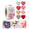 1 Roll Valentine Love Heart Sticker Scrapbooking Adhesive Sparkling Sticker For Gift And Letters Wrapping and Crafting