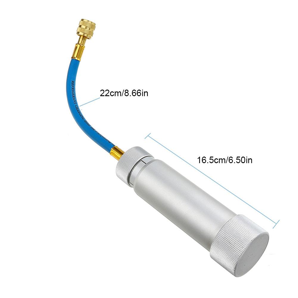 Инжектор жидкого топлива R134A 2 унции Шприц для масла/красителя Заправка автомобильного кондиционера Инжектор красителя/масла 1/4 дюйма Sae Заправщик хладагента