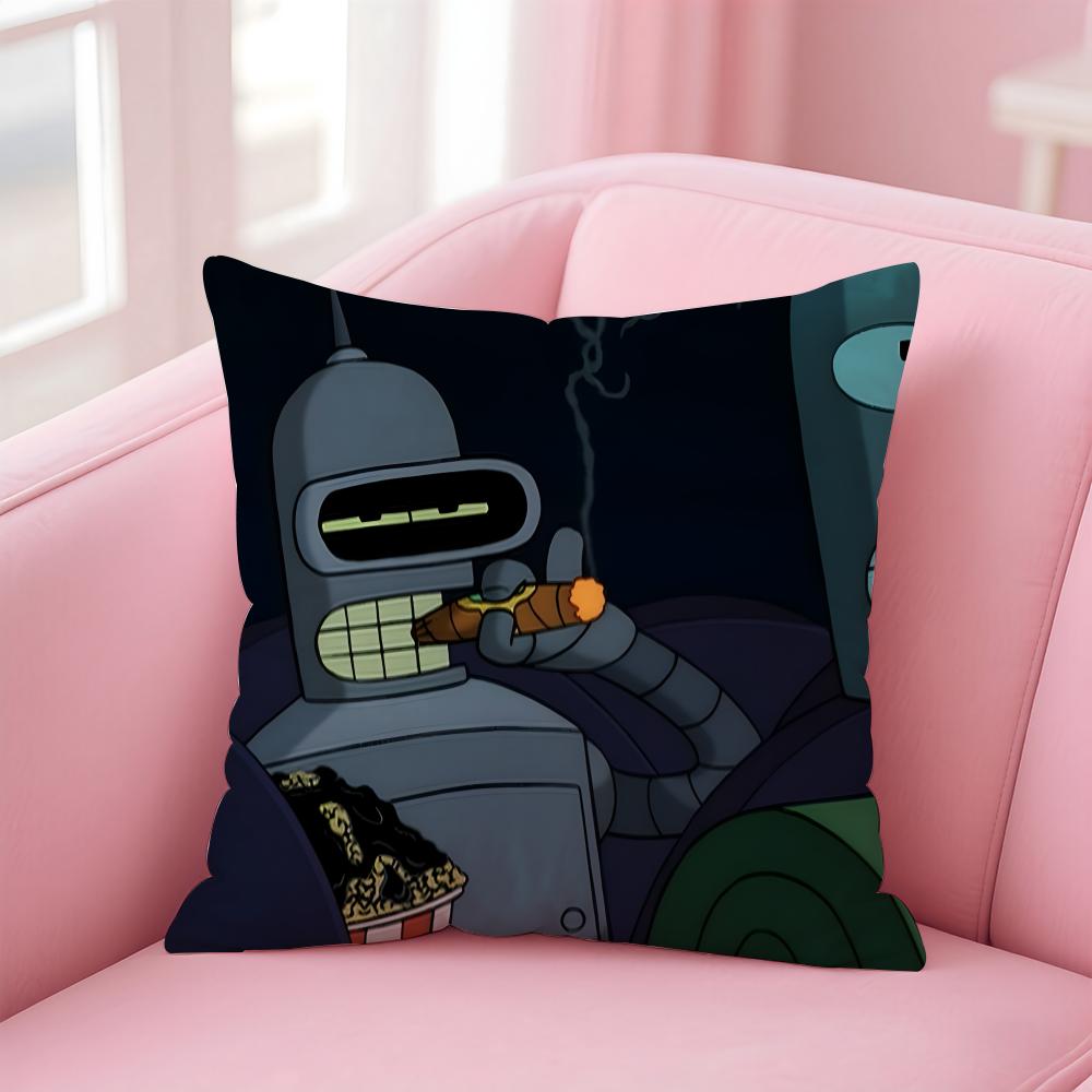 Чехол на подушку с принтом из аниме F-Futurama для дома и автомобиля, многоцелевой чехол для подушки - Двусторонний, мягкий и прочный для повседневного использования