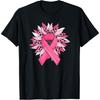 Breast Cancer Pink Ribbon Sunflower Breast Cancer Awareness T-Shirt