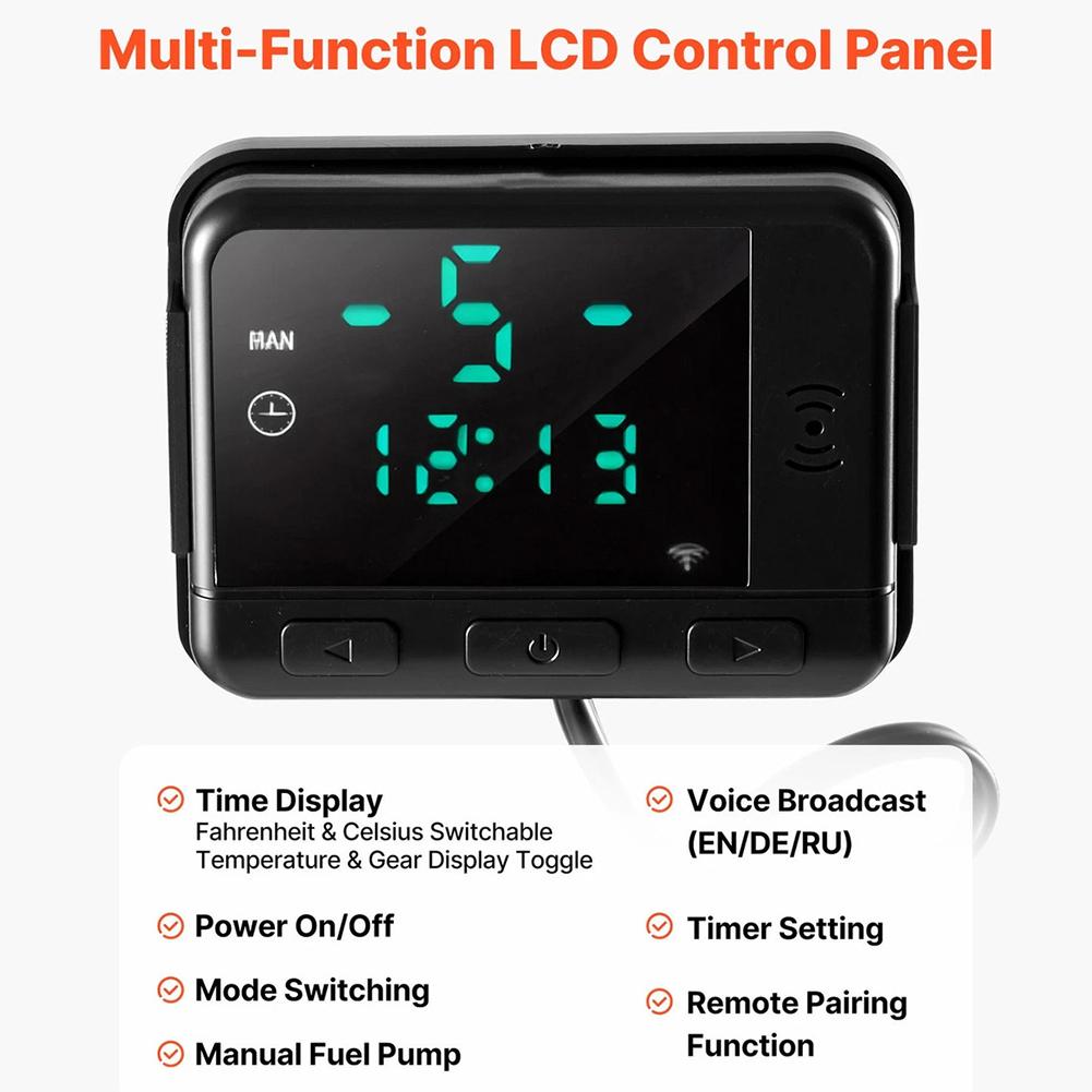 DC5V Дизельный воздушный отопитель LCD контроллер + Пульт дистанционного управления Для 2 кВт 5 кВт 8 кВт Автономный отопитель - Универсальная сменная панель управления
