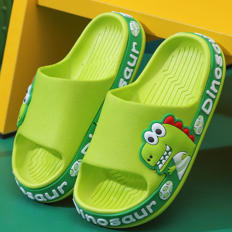 Cute Children Summer Slippers EVA Non-slip Soft Cartoon Dinosaur Slippers for Kids Baby Footwear