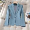 Autumn New Casual Tops Long Sleeve Office Lady Blazers Elegant Solid Color Button All-match Blazer Women's Clothing