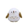 SunLemon Powabiyori Owl WH Small Plush Toy, 10x10x9cm, Fluffy Animal, Cute Bird, Soothing, Wool-Like Fabric, P-1613