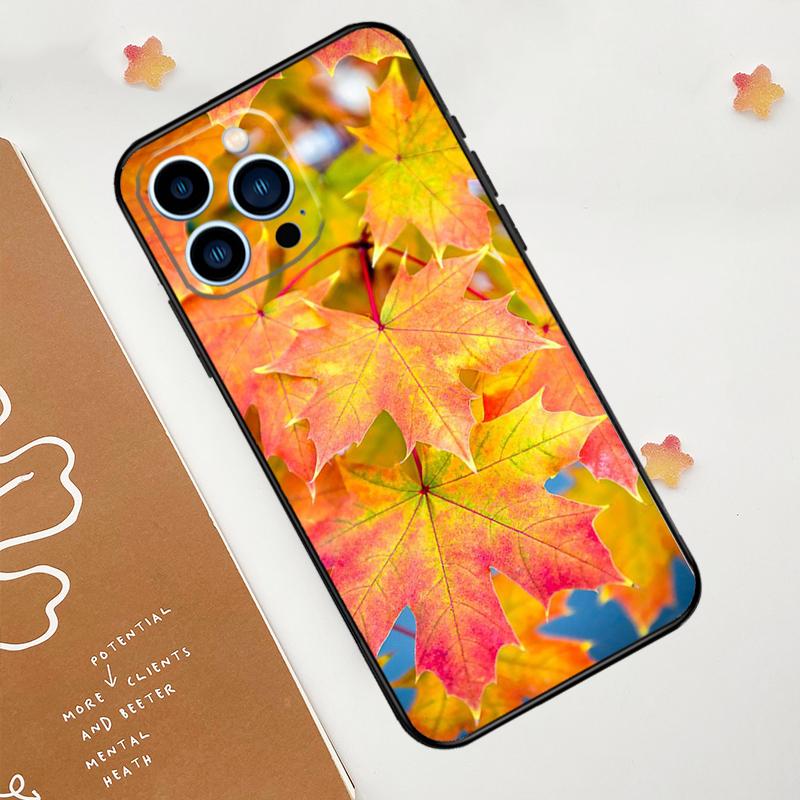Красочный чехол с листьями для iPhone 17 Pro Max 14 13 12 11 15 16 Pro Max mini 16 Plus 16e 17 Air Funda