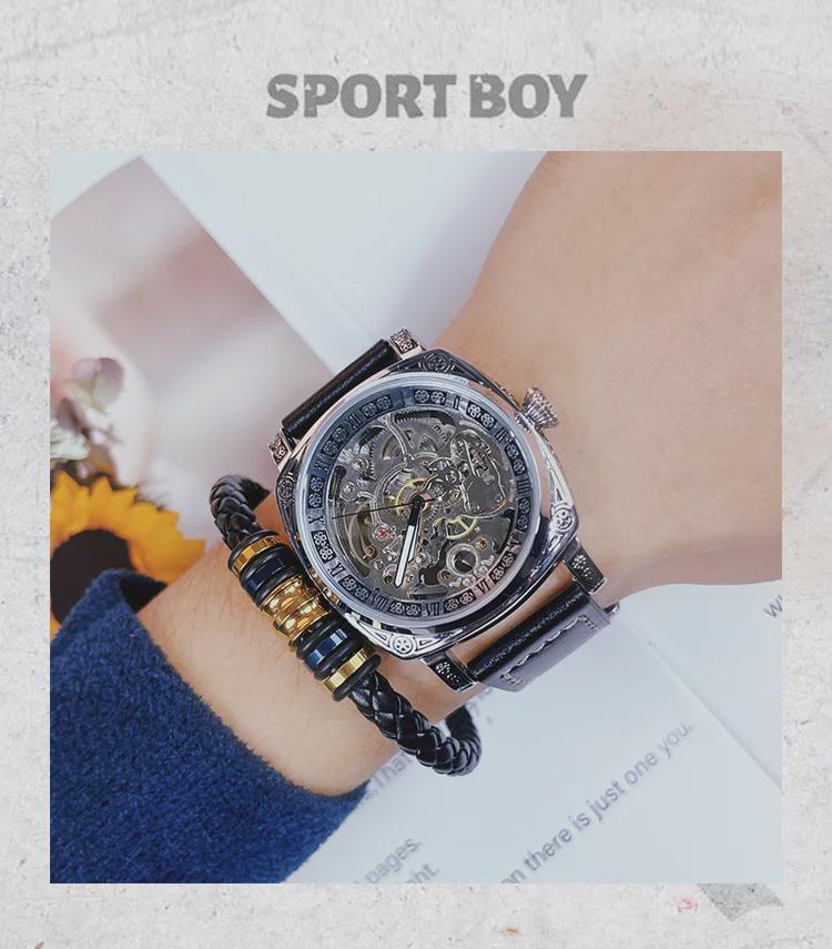 Мужские автоматические панк-часы Duke of Lorraine 8837 из нержавеющей стали