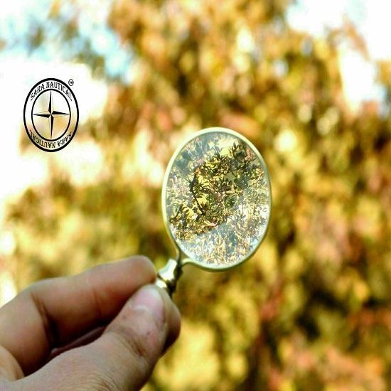 Брелок с морским увеличительным стеклом, латунный подвесной брелок, кольцо для ключей, лот из 100 шт.