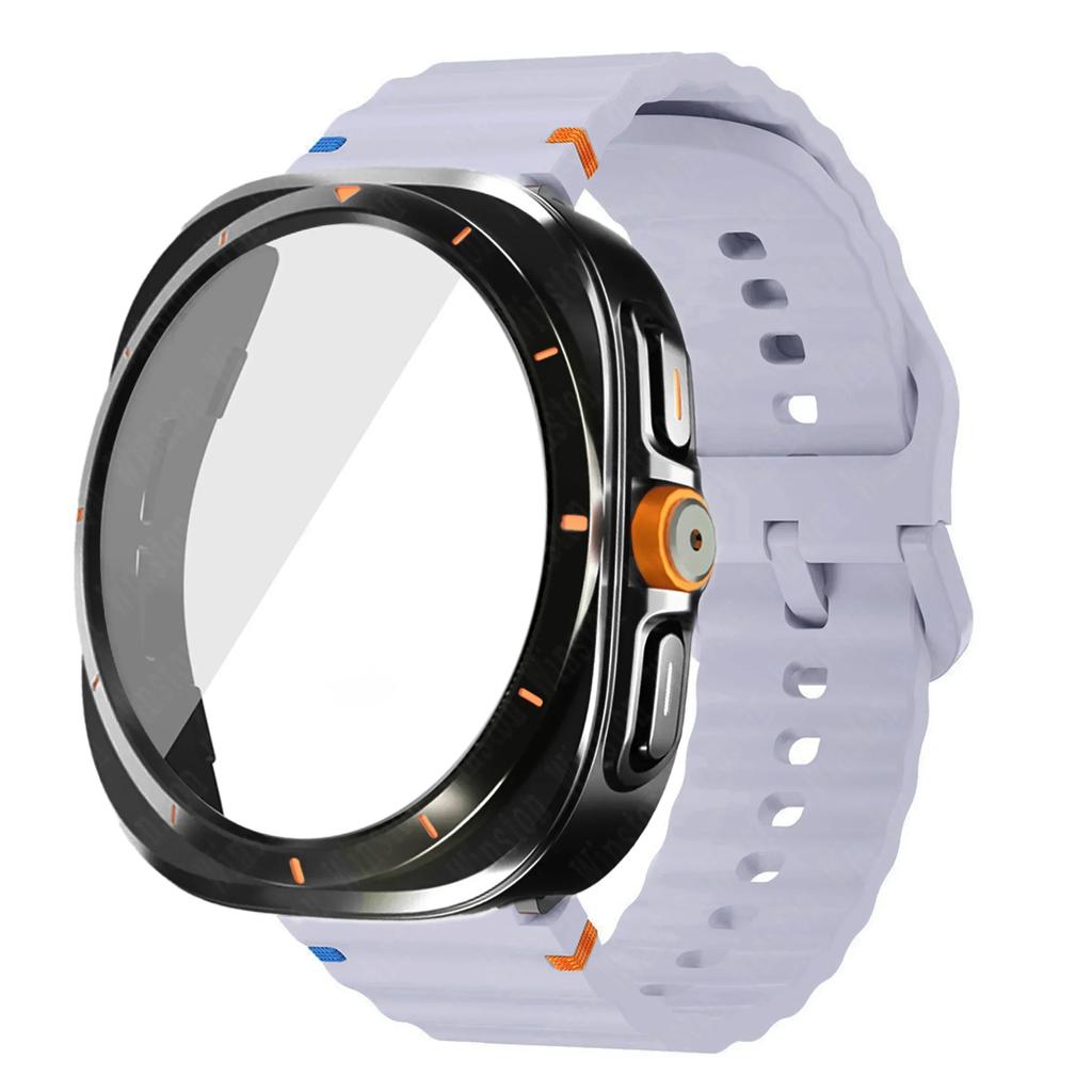 Переход на Ultra Case+Band для Samsung Galaxy Watch Ultra Обновление до Galaxy Watch 7 6 40мм 44мм Закаленное Стекло Защитная Пленка для Экрана