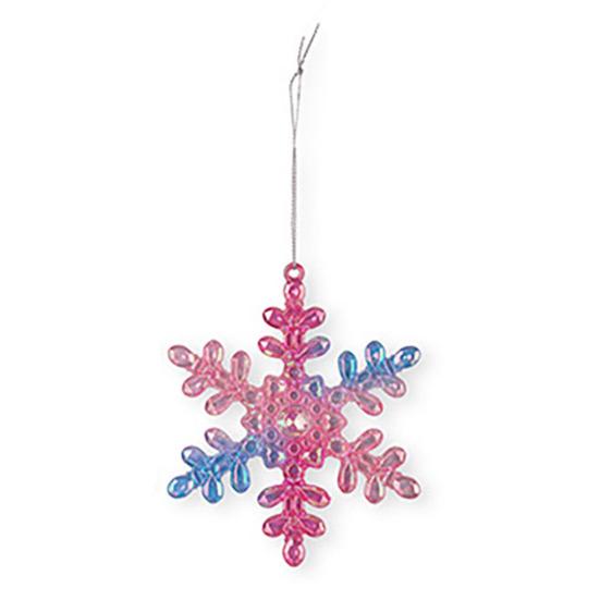 Winter Acrylic Christmas Ornaments Colorful Snowflake Ballerina Dancer Feather Hanging Ornaments for Xmas Tree Decor