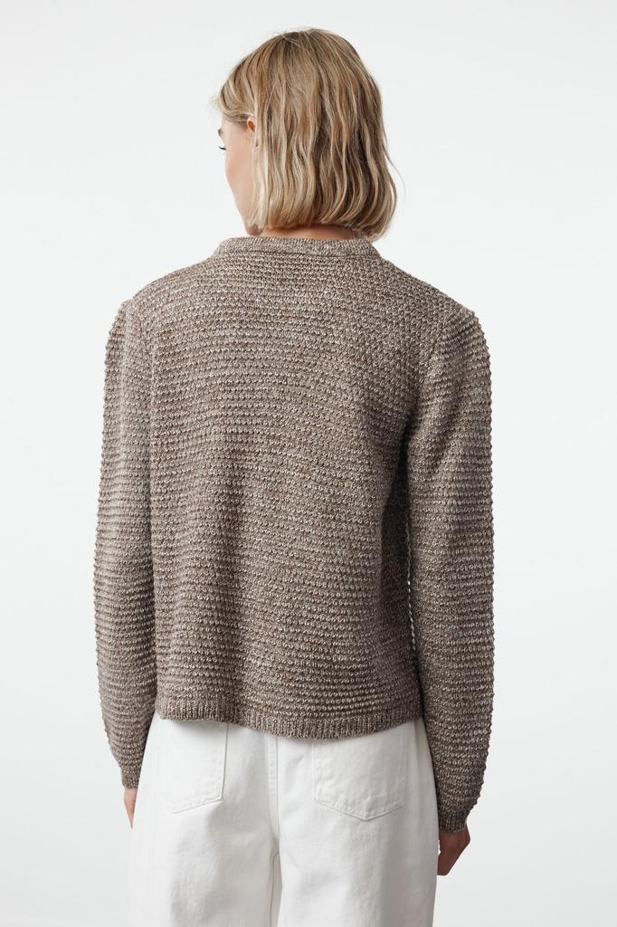 Женский элегантный кардиган из норки с круглым вырезом, трикотажный кардиган