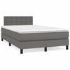3141117 vidaXL Divan Bed with Mattress Grey 120x200 Cm Faux Leather