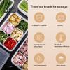 Коробка для хранения продуктов, разделенная на подносы для закусок с крышкой, не содержит бисфенол-А, 6 отсеков, переносной органайзер для хранения