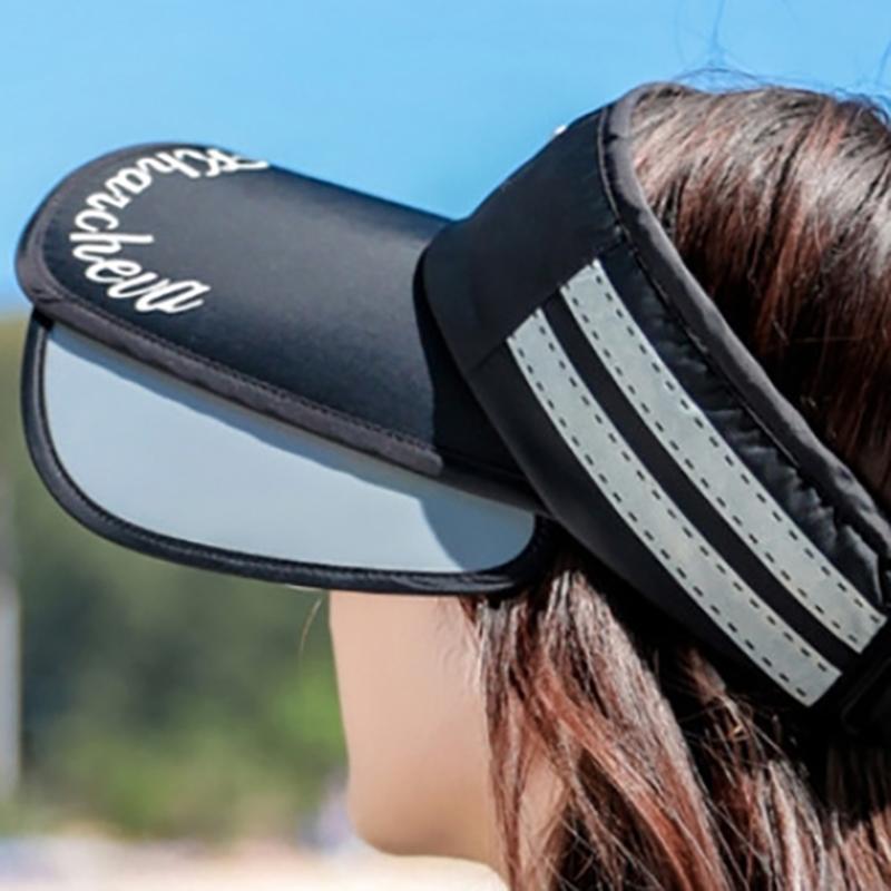 Широкополые шляпы от солнца для женщин, летние солнцезащитные козырьки с спортивным принтом, выдвижные поля, женская пляжная шляпа для отдыха на природе