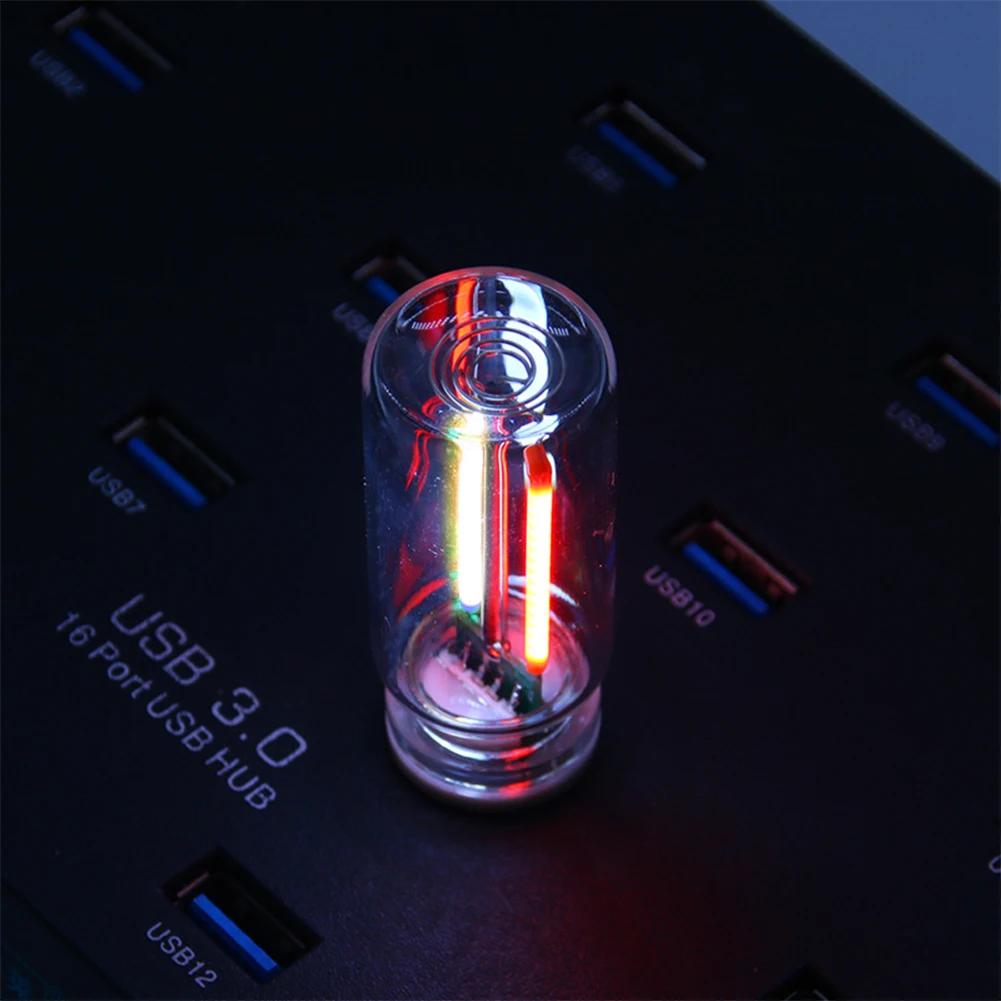 USB Автомобильный Светодиодный Свет Двухцветный Сенсорное Управление Атмосферный Свет Лампа Накаливания Светодиодная Нить Спальня Ночное Украшение