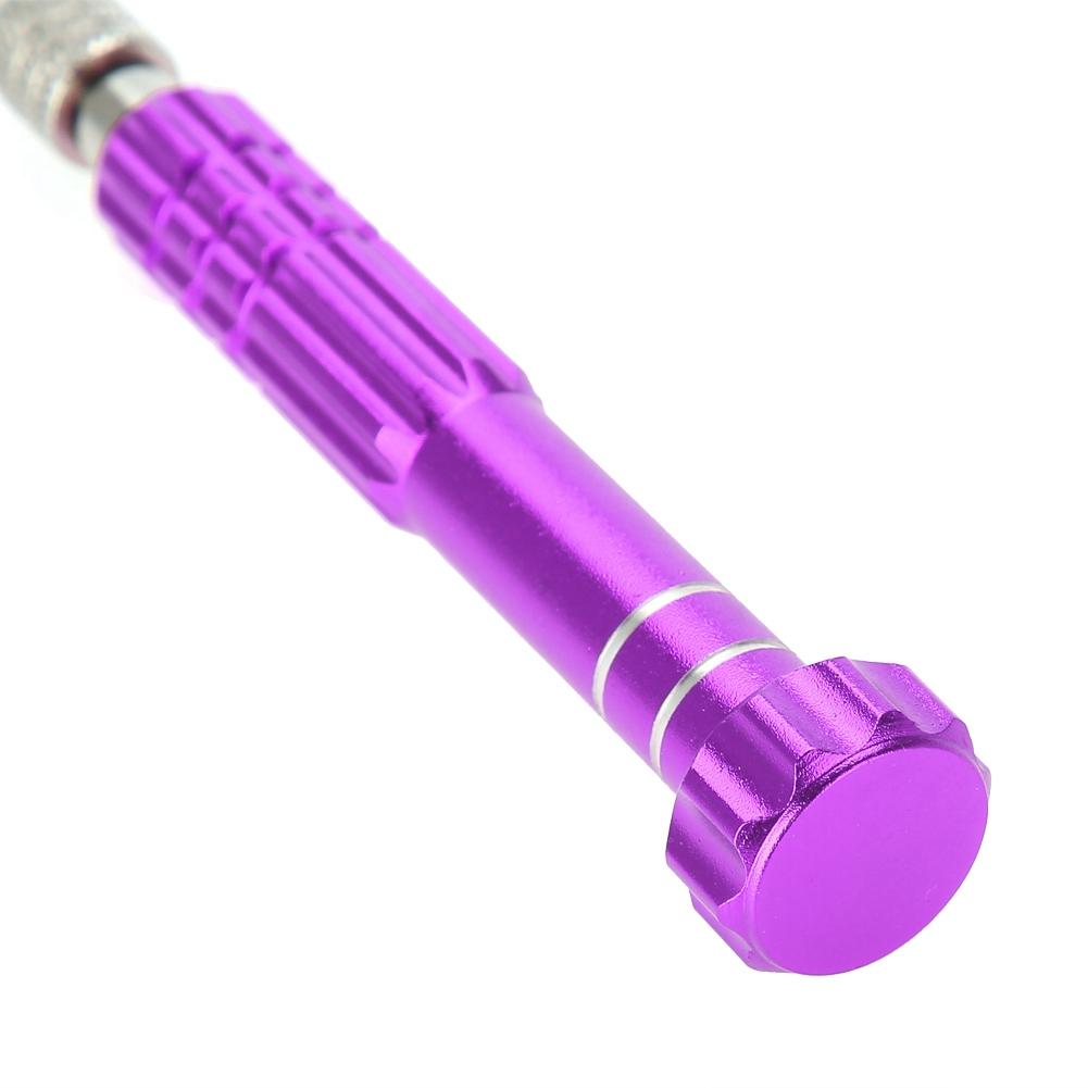 Screwdriver Handle With 5 Precision Bits Phone Glasses Watch Repair Tool Kit (Purple)