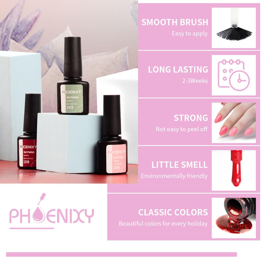 PHOENIXY 20 цветов гель-лака набор 36 Вт лампа для ногтей маникюрные инструменты декоративный дизайн дома полный набор для начинающих