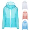 Женская мода повседневное градиентное с капюшоном легкое спортивное солнцезащитное пальто на открытом воздухе