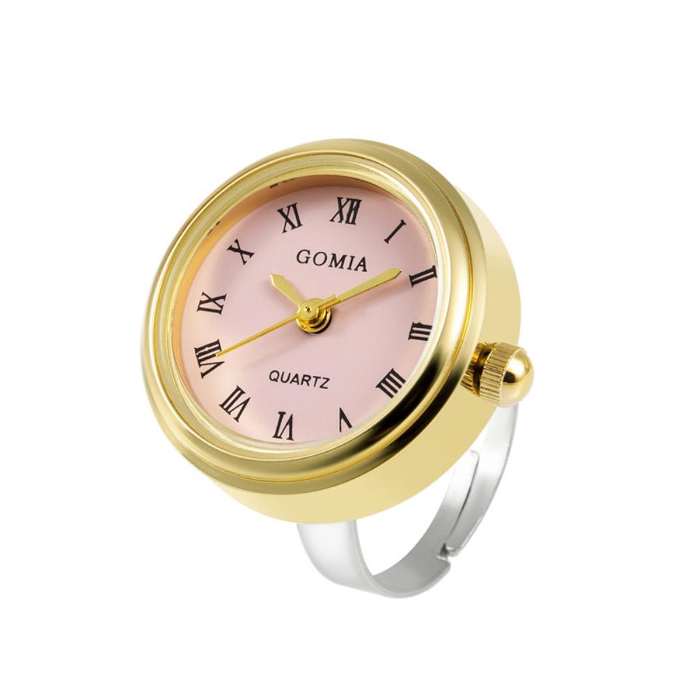 Ретро Мини Парные Часы Кольцо Круглый Подарок Кольцо на Палец Часы Парные Часы Кварцевые Часы Женские