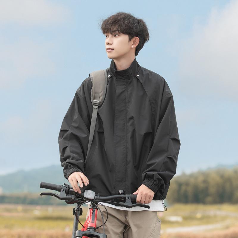 Унисекс весенне-осенняя быстросохнущая куртка для альпинизма: Водонепроницаемая, Ветрозащитная, Рабочая одежда со стойкой