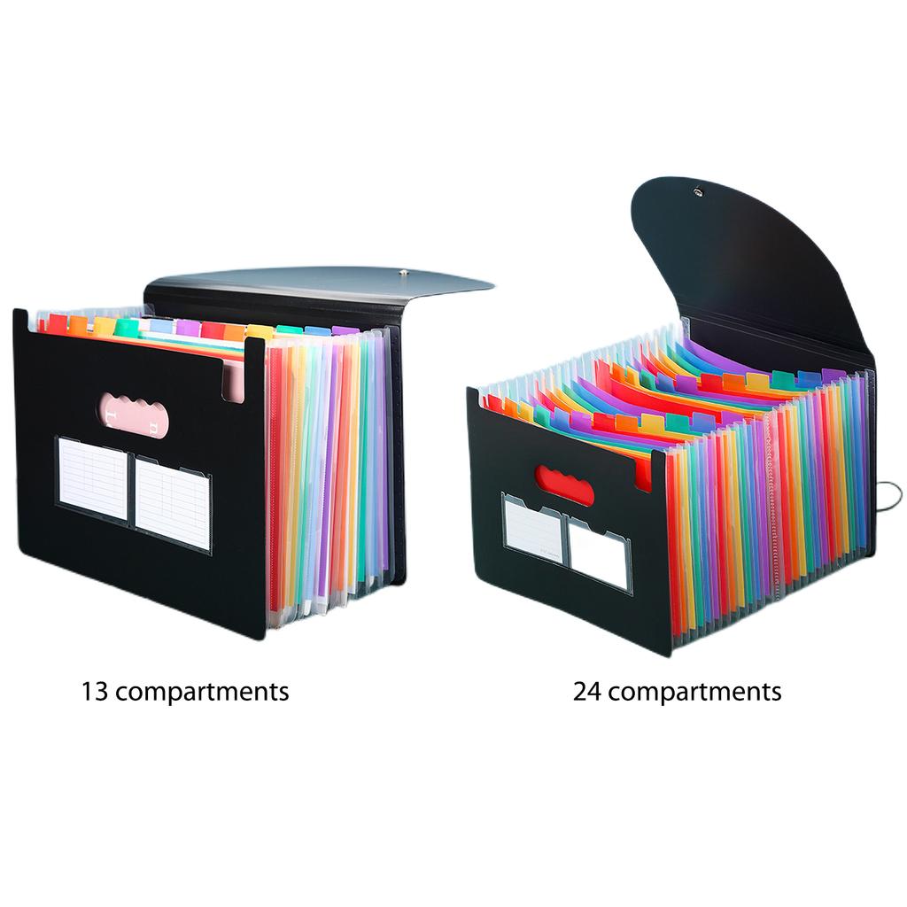 Расширяющаяся папка с файлами с цветными вкладками Папка-гармошка Пластиковый органайзер для файлов