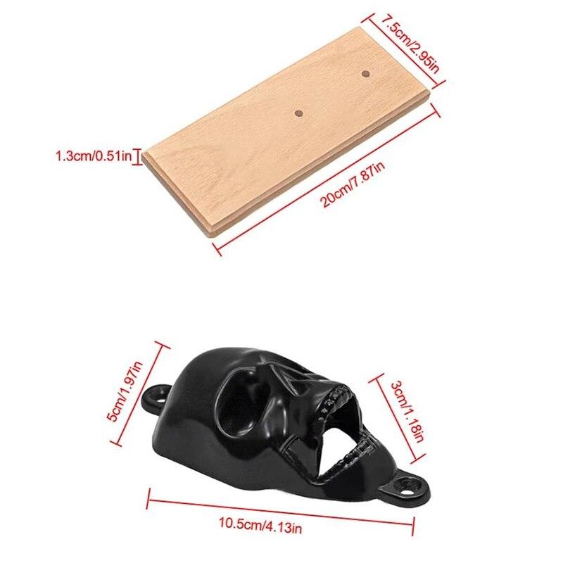 Открывалка для бутылок пива в форме черепа, магнит на холодильник, настенная деревянная открывалка для вина, ретро товары для домашнего бара и ресторана