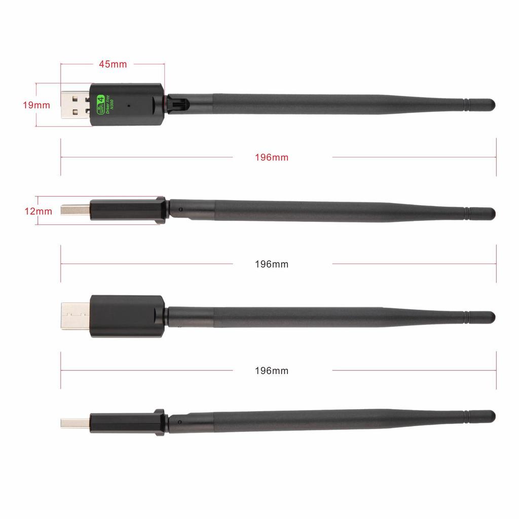 300M беспроводной сетевой USB-адаптер - WiFi-приемник/передатчик без драйверов с антенной