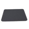 Rectangular Silicone Dish Drying Mat Heat Insulation Anti Slip Dish Drying Mat with Built In Drain
