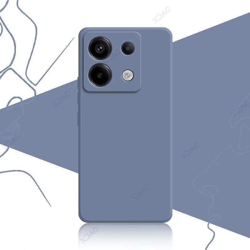 Милые квадратные жидкие силиконовые чехлы для Xiaomi POCO X6 Pro Neo 5G роскошные мягкие чехлы для телефонов POCOX6 X6Pro X6Neo Coque
