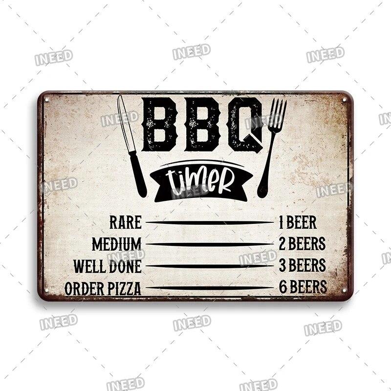 Mfoever Burger Sign Best In Town Beef BBQ Vintage Decor Hotdogs Kitchen Decorations Wall Plaque Retro Decor Vintage Food Sign
