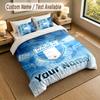 Bedding Set 1 Duvet Cover 2 Pillowcases Malmö FF Print Soft Bed Linen Bedroom Decor