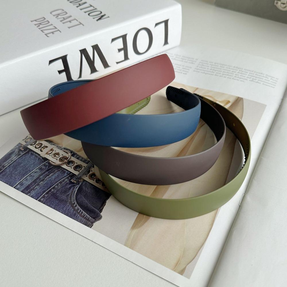 2PCS Frosted Solid Hair Band Plastic Hair Accessories New Resin Hairband  Woman
