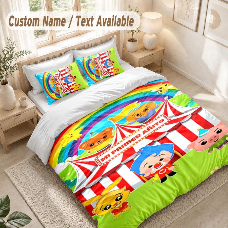 El Payaso Plim Plim Bedding Set, 1 Duvet Cover & 2 Pillowcases Soft Comfortable Bedroom Home Textile Decor