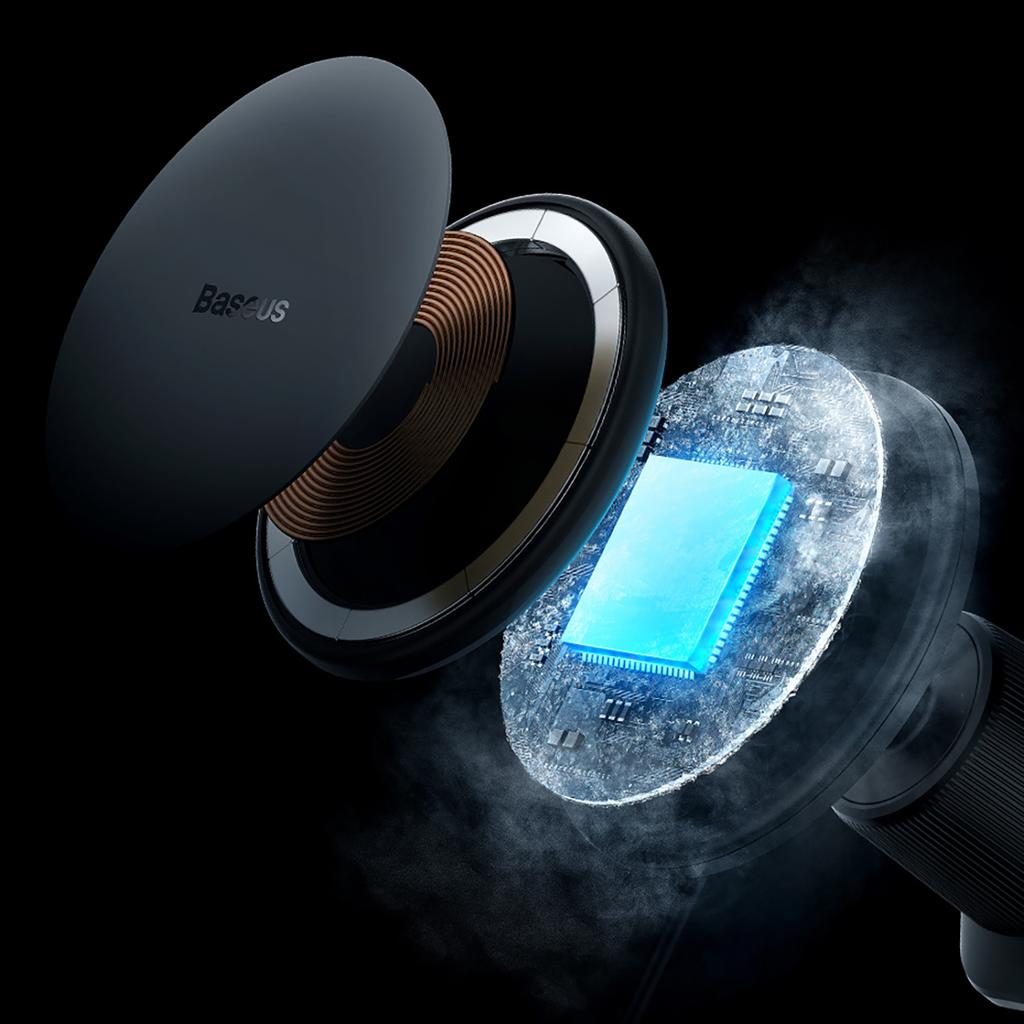 Baseus CW01 15W Fast Charging Wireless Car Mount for iPhone – Air Vent Compatible, Black