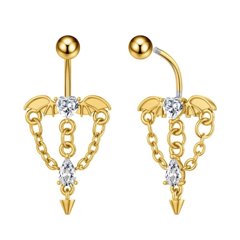 Elegant Crystal Ball Belly Button Rings Copper Shiny Body Jewelry New Gem Navel Piercing  Men