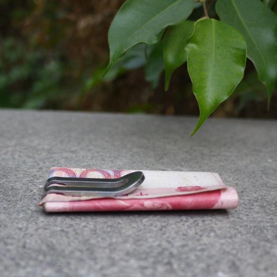 Зажим для денег, многофункциональный мини-тонкий кошелек из нержавеющей стали, минималистичный карабин, крючки-защелки