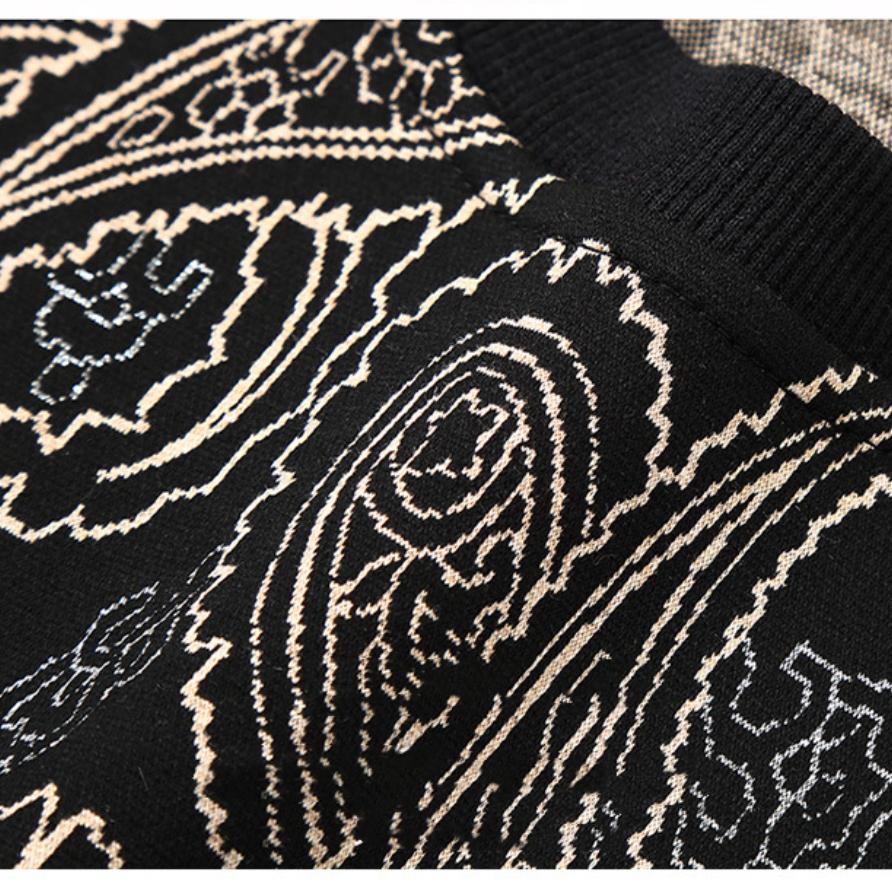 Мужская весенне-осенняя толстовка с воротником плюс размер, жаккардовый топ, пуловер, свободная толстая куртка, мужские размеры 4XL-11XL