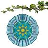 10 Inch Hanging Wind Spinner with Mandala Flower Design Rotating Wind Chime 360 Degree Hook for Lawn Garden Decor Spring Summer Artistic Gift