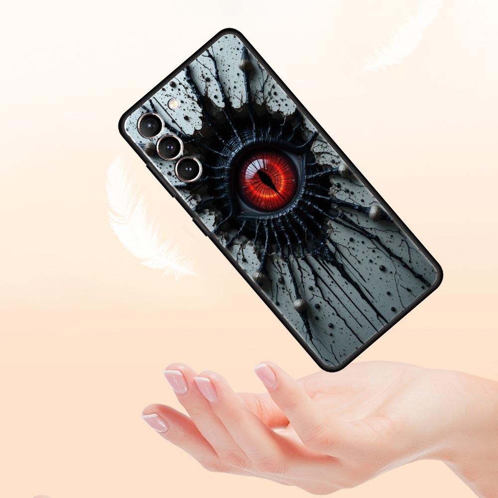 Spooky Scary Red Eye Phone Case Cover for Samsung Galaxy S26 S25 S24 S23 S22 S20 S21 FE Ultra S25 Edge Plus 5G Soft TPU Shell