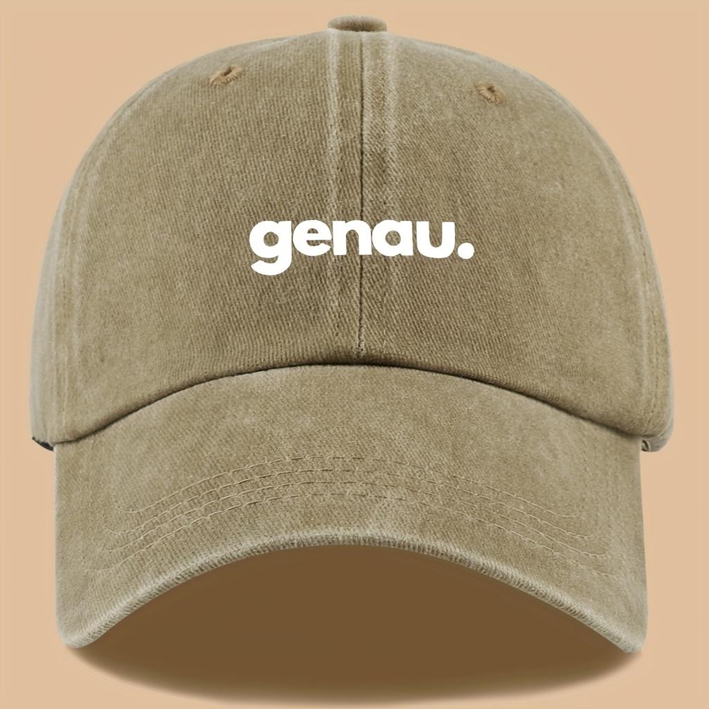 Letter Genau Printed Baseball Cap, Fashionable, Versatile, Breathable and Adjustable Outdoor Hat