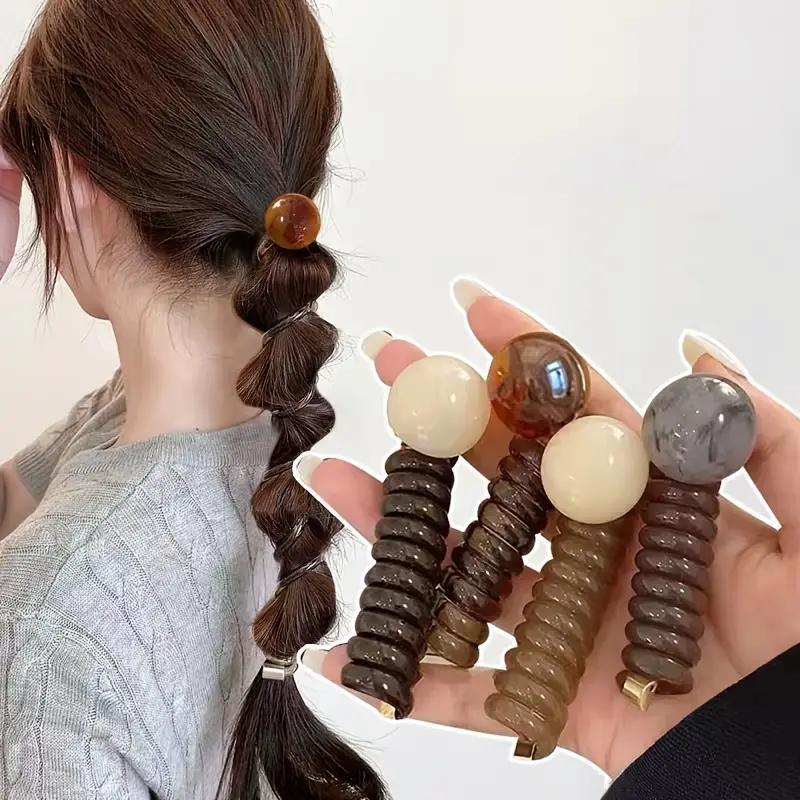 1 шт. Ретро телефонная линия резинка для волос женский темперамент простая резинка-пузырь для плетения волос артефакт повязка на голову резинка для хвостика аксессуары для волос