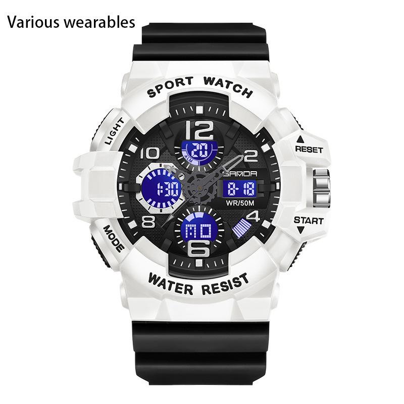 Молодежные спортивные трендовые корейские электронные часы мужские креативные индивидуальные часы