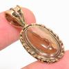 Natural Honey Rhodochrosite TwoTone 925 Solid Sterling Silver Pendant 1.50" h4f70